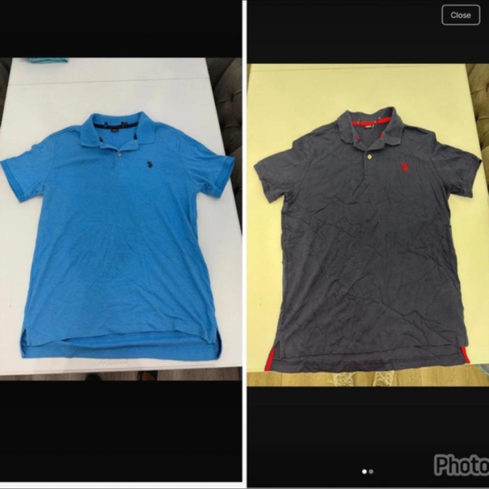 US Polo Assn blue and navy polo shirts